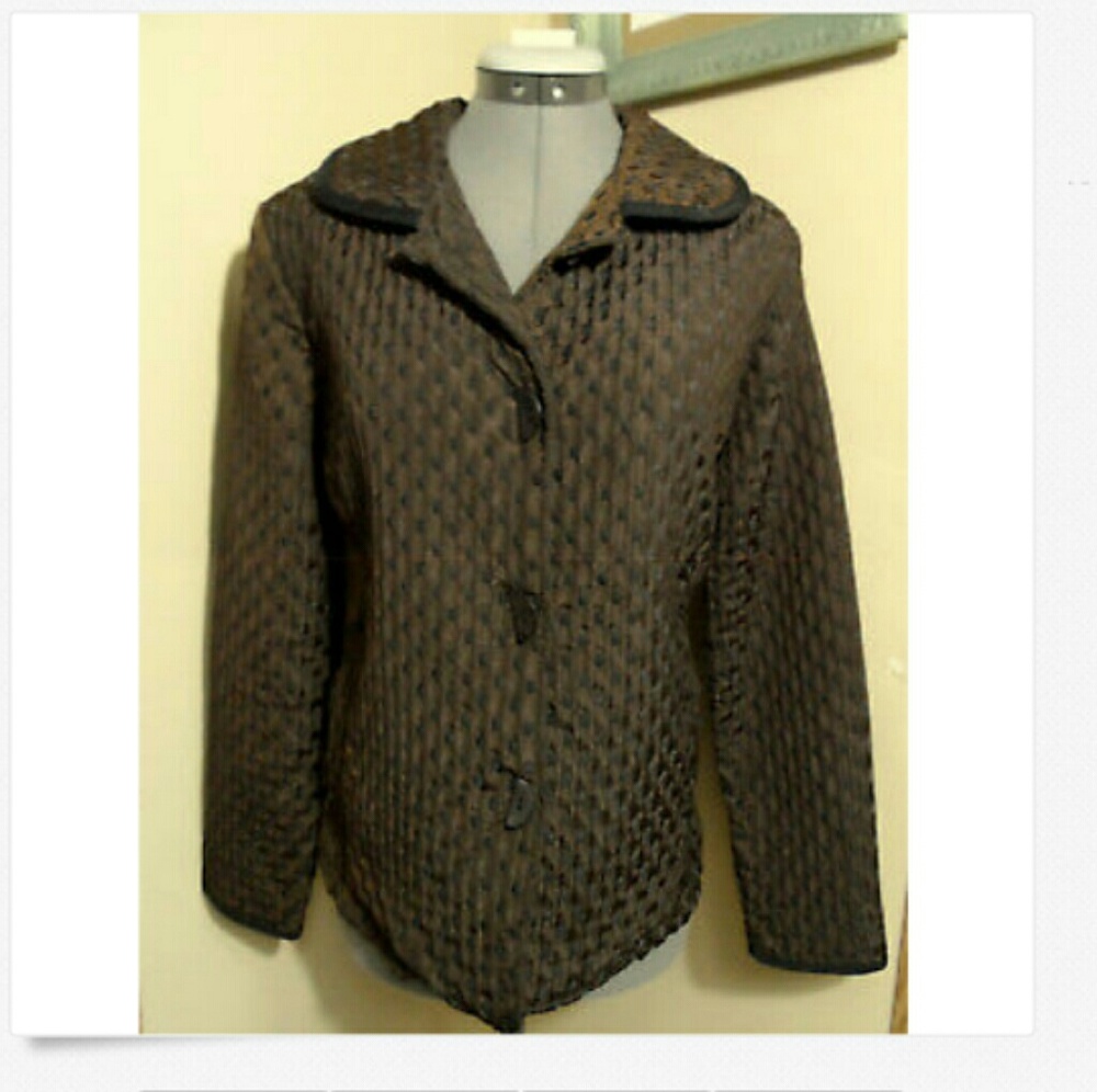 FOCUS Puffy Blazer S Brown button up jacket